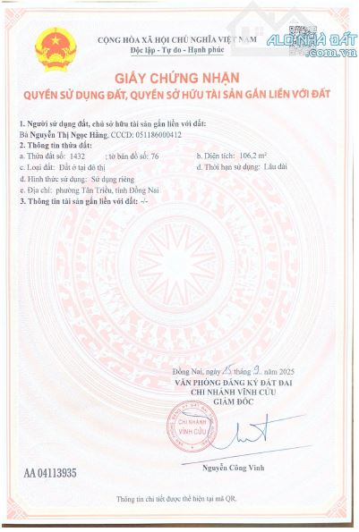Bán nhà cấp 4 siêu rộng rãi ở thả mái ở phường Tân Triều Đồng Nai - 1