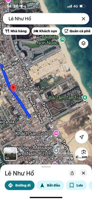 Rẻ nhất thị trường - Lô đất BIỂN LÊ NHƯ HỔ - Đường 7,5m, trục thông - Gần Bãi Tắm Tân Trà - 1