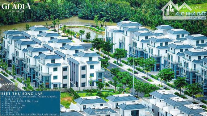 Suất ưu tiên chọn biệt thự GLADIA BY THE WATER Q.2, ck 2,5 tỷ, TT 20% nhận nhà - 1