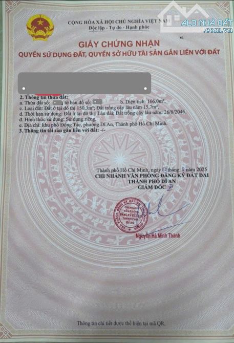 Bán nhà cấp 4 (6x27.6m), hẻm Nguyễn Thái Học p. Tân Đông Hiệp gần chợ Dĩ An 1 - 2