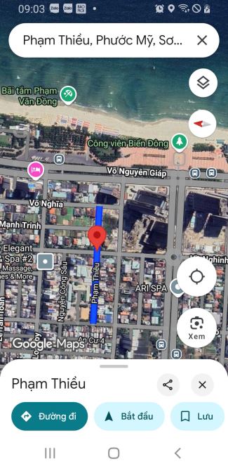 Bán 200m đất ngang (10 x20) mặt tiền đường Phạm Thiều gần Biển sát Phạm Văn Đồng Sơn Trà - 2