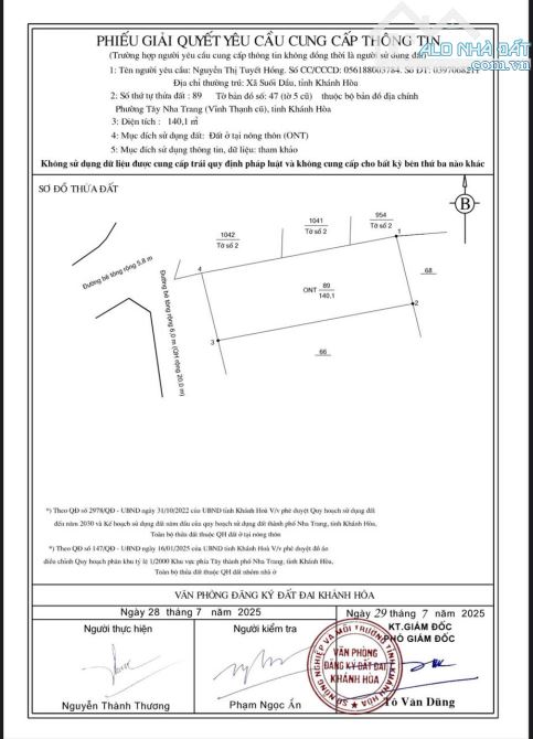 BÁN ĐẤT TẶNG DÃY TRỌ VĨNH THẠNH – NHA TRANG.DT: 140m2 GIÁ CHỈ 3ty080 - 2