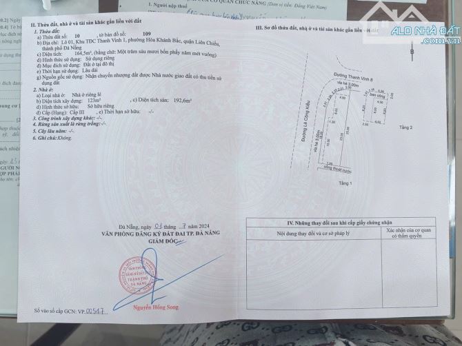 Bán nhà 2 tầng góc 2mt Thanh Vinh 8 - Lê Công Kiều 164m2 - 3