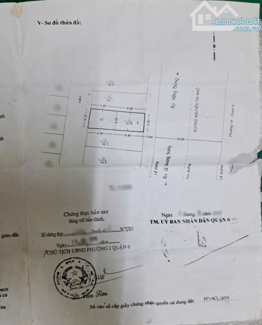 Nhà 2 mặt tiền đường Nguyễn Thị Nhỏ P2Q6. Giá: 10.3 tỷ - 3