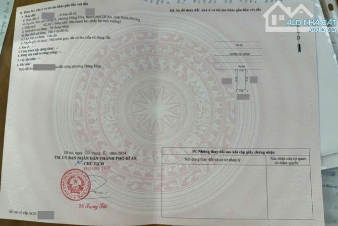 Đất mặt tiền trục chính khu tái định cư Đông Hòa C, phường Đông Hòa, Tp Dĩ An - 4