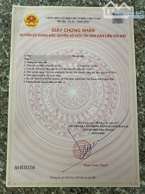 BÁN LÔ ĐẤT THỔ CƯ 100% , ĐƯỜNG RỘNG 5m , GẦN ĐƯỜNG D30, GIÁ 2 tỷ 100 triệu - 4
