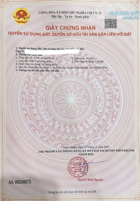 Cần Bán lô đất đẹp Diên An, Diên Khánh kề bên KĐT Phú Ân Nam - 4
