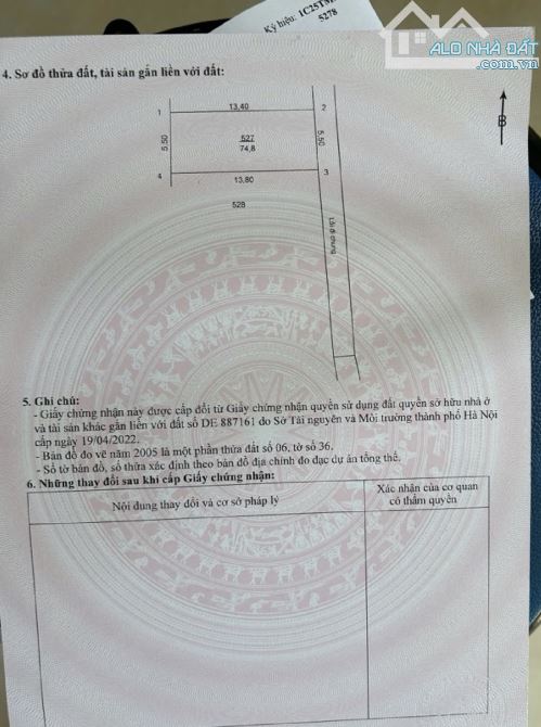 Đất Đẹp Mê Linh 75m² – Xát VĐ4, Cầu Hồng Hà – 10p Vào Nội Thành – Giá ĐẦU TƯ🔥 - 5