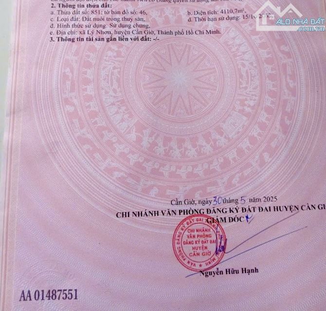 Bán Gấp lô đất đường xương cá Lý Nhơn, Cần Giờ