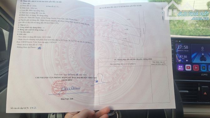 Đất An Nông 100m giá 290tr cách Trung Tâm Thị Trấn 4km