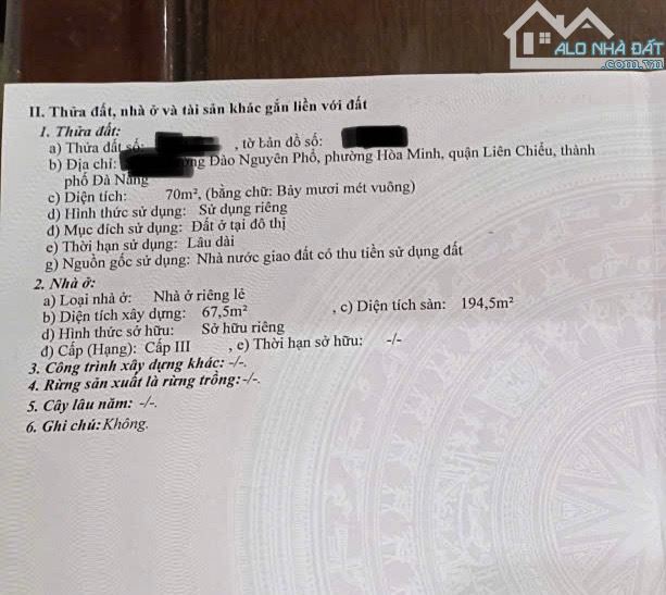 NHÀ 3 TẦNG NỘI THẤT GỖ  – MẶT TIỀN ĐÀO NGUYÊN PHỔ, THANH KHÊ – DÒNG TIỀN ỔN ĐỊNH - LCU199 - 7