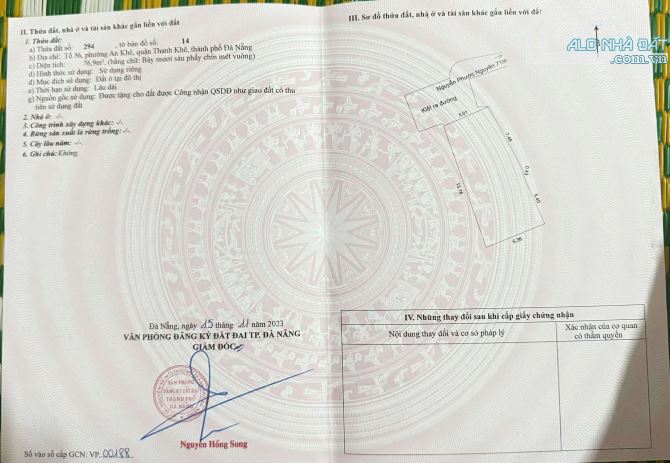 📌📌📌LÀM VIỆC TRỰC TIẾP GIÁ TỐT !!!bán lô đất kiệt Nguyễn Phước Nguyên - 1