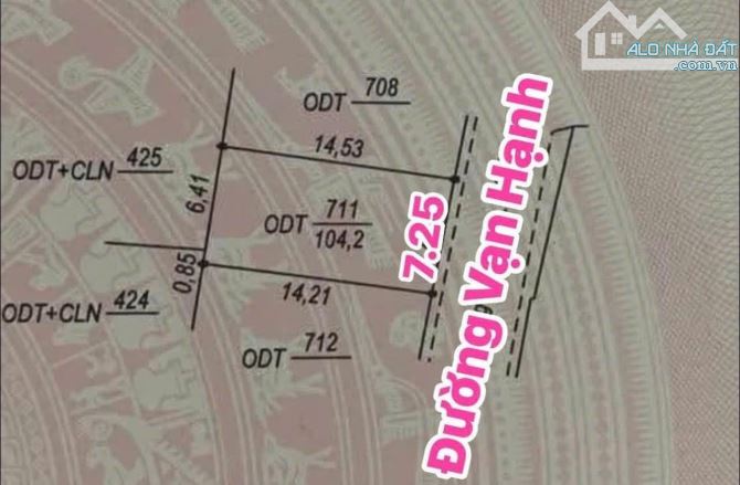 Bán nhanh lô đất đẹp mặt tiền đường Vạn Hạnh gần ngay trung tâm hành chính tỉnh - 2