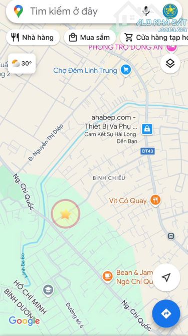 Bán lô góc 2 Mặt Tiền Kinh Doanh tại phường Bình Chiểu, Tp Thủ Đức, DT: 5m*15m, chỉ 6,3T - 3