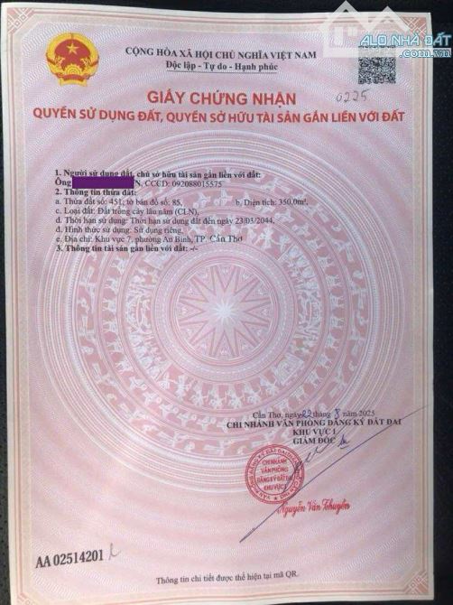 Bán đất 350 m2 đường Nguyễn Văn TRường 1,8 tỷ - 3