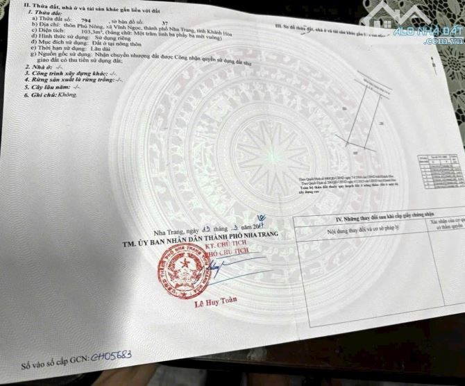 Sót lại lô đất kề Khu đô thị Vĩnh Điềm Trung, phường Tây Nha Trang, hẻm Gò Găng - 5