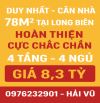 DUY NHẤT 1 CĂN TẠI LONG BIÊN - DÂN XÂY 78M2 - 4 TẦNG - 4 NGỦ - 8,3 TỶ CÒN TL - NGÕ NÔNG