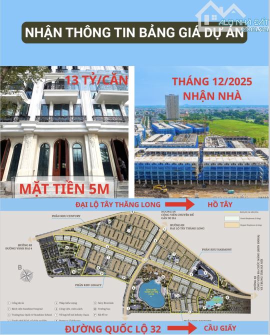📣💁‍♀️CƠ HỘI ĐẦU TƯ HIẾM, CHỈ ~51tr/ 1m2 – SỞ HỮU CĂN LIỀN KỀ  TÂY THĂNG LONG 241 m2 FULL