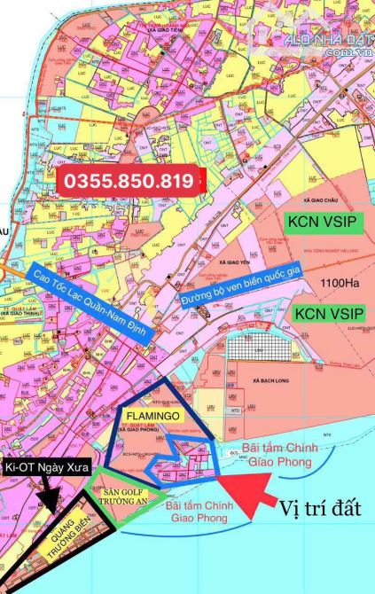 Cần bán lô đất sổ đỏ full thổ cư 100m2 mặt biển