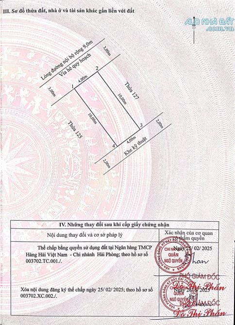 Bán đất TDC Lô 20C Lê Hồng Phong Đằng Giang.