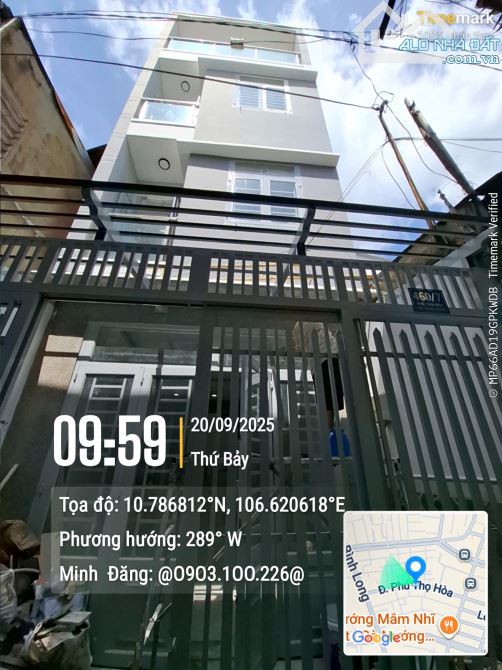 Sát MT Phú Thọ Hòa 4Tầng Mới Đẹp Giá Nhỉnh 4 Đồng 3PN+3WC+Sân Thượng