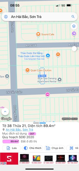 BÁN CẶP ĐẤT RẺ NHẤT KHU VỰC ĐƯỜNG LÊ TẤN TOÁN 180 KẸP CỐNG BÊN HÔNG (30,5 TỈ ) - 1