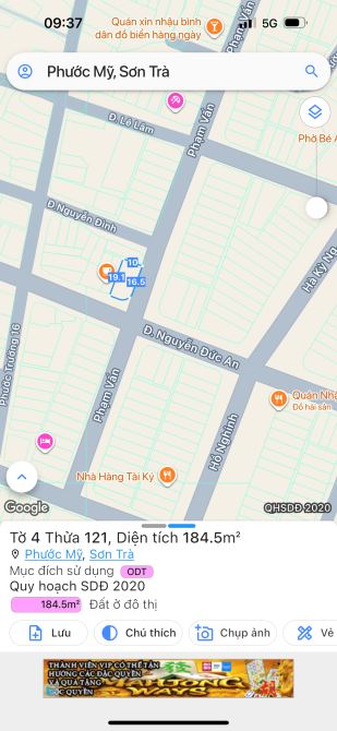 BÁN ĐẤT 2 MT ĐƯỜNG NGUYỄN ĐỨC AN + PHẠM VẤN S185M ( GIÁ 32 TỈ ) - 2