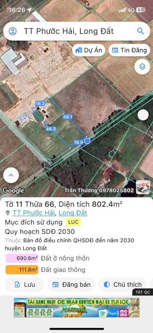 BÁN 802M2 ĐẤT PHƯỚC HẢI - KHU CAM PINH ĐỒNG GIÓ.VIEW NÚI MINH ĐẠM MÁT MẺ - 2
