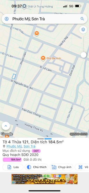 BÁN ĐẤT 2 MT ĐƯỜNG NGUYỄN ĐỨC AN + PHẠM VẤN S185M ( GIÁ 32 TỈ ) - 3