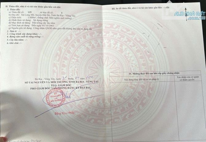 SÁT NÚI MINH ĐẠM ĐI BIỂN CHỈ 4KM TẠI THỊ TRẤN PHƯỚC HẢI -TP HCM NƠI TIỀN NĂNG DÂN CƯ ĐÔNG - 4