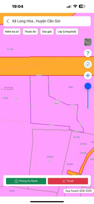 Bán đất Mặt tiền Lương Văn Nho, Long Hòa, Cần Giờ: 25 x 63,5=2.948m2, giá 47 tỷ - 4