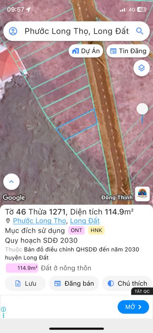Bán lô đất gần ql55 , gần kcn đất đỏ xã phước long thọ ,long đất BRVT - 4