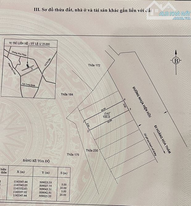 Bán lô đất đẹp 2 mặt tiền đường Phan Huy Ích (Khu Á Châu), diện tích 100m2 (5x20) - 4