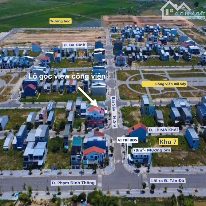 Lô góc view công viên KV6 đường Bãi Sậy rộng 16,5m - 7