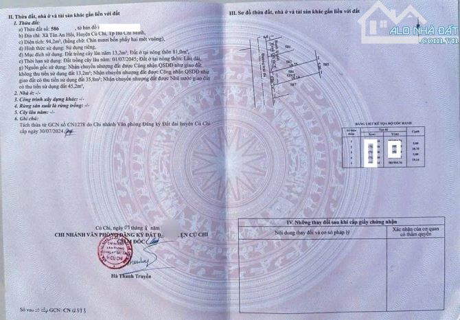 Ngộp bank bán gấp căn nhà ở xã Tân An Hội - Củ Chi, DT 94m2, Giá 980 triệu.SHR - 8