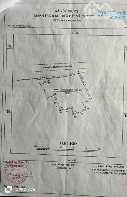 Bán đất khai hoang mặt đường cao tốc Hòa Lạc - Hòa Bình 2800m2 tại Yên Trung, Thạch Thất - 8