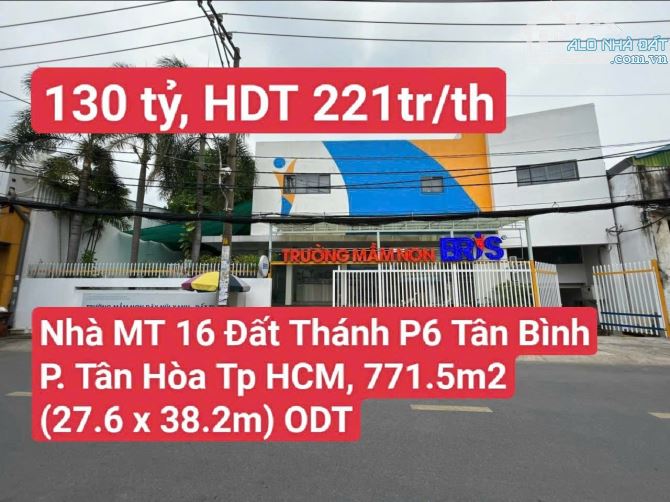 Mặt Tiền Số 16 Đất Thánh, P6, Tân Bình P. Tân Hòa Tp HCM