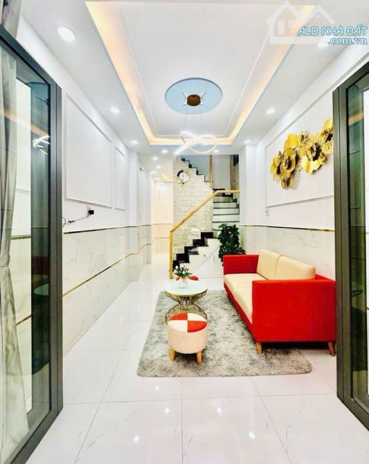Bán nhà 4 tầng đẹp lung linh, 4PN-3WC, 26m² (3.2x8), hẻm 4m, gần Aeon Tân Phú, hơn 2 tỷ - 1