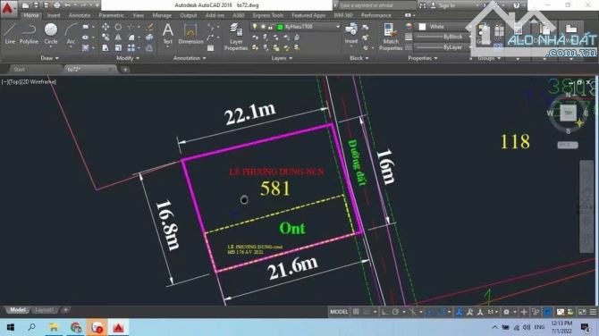 Đất bán mặt tiền đường xã An Nhơn Tây Củ Chi, 13x20 tổng 358m2 120m2 thổ cư - 1