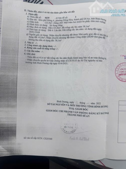 Cần bán lô đất mặt tiền đường huỳnh tấn phát đông hòa dĩ an bd - 1
