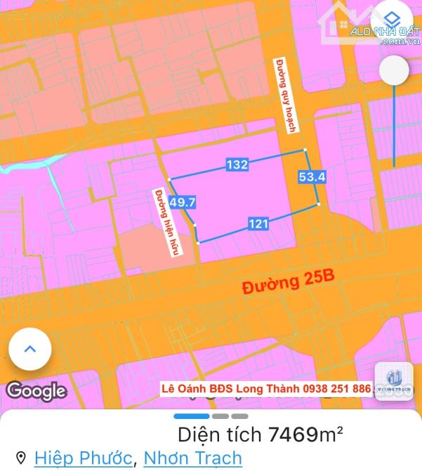 LÔ ĐẤT 7000M2 THỊ TRẤN HIỆP PHƯỚC VỊ TRÍ SIÊU ĐẸP, CỔNG TRƯỚC SÂN BAY LONG THÀNH,GIÁ NGỘP - 2