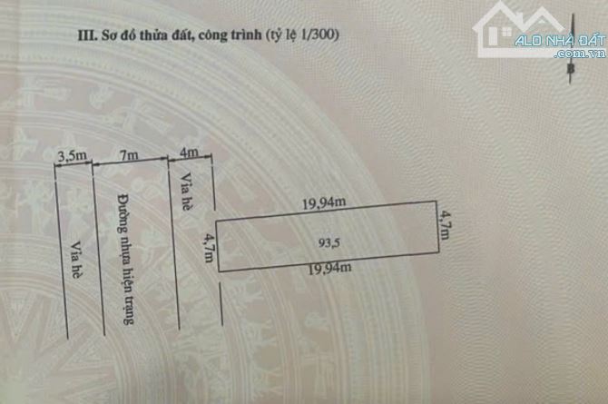 798.- Bán đất mặt đường Đoàn Chuẩn tuyến 2 Hoàng Thế Thiện - Diện tích: 93.5m2 ngang 4.7m - 2