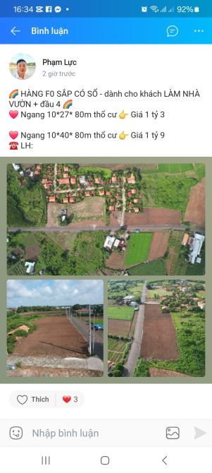 💯 HÀNG FO SẮP CÓ SỔ XÃ ĐẤT ĐỎ.KHÁCH ĐẦU TƯ HOẶC LÀM NHÀ VƯỜN - 2