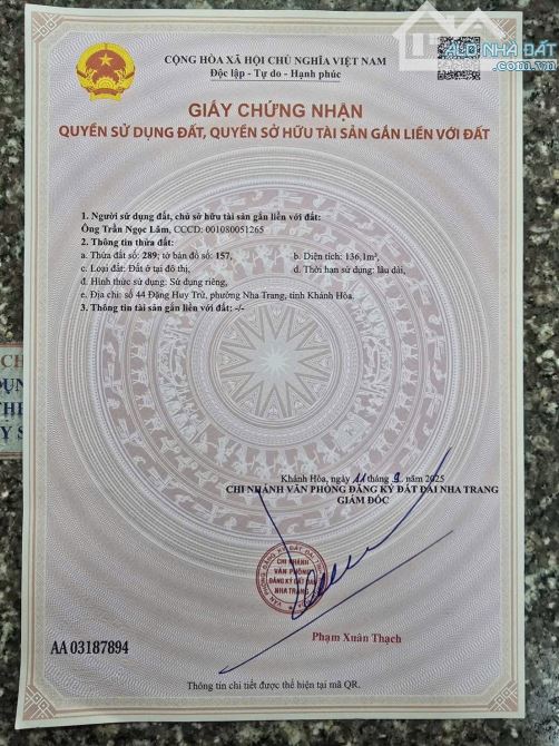 Bán Đất 2 Mặt Tiền trước sau hiếm có Đặng Huy Trứ, Nha Trang | 136m² Ngang 6 - giá 12,5 tỷ - 3