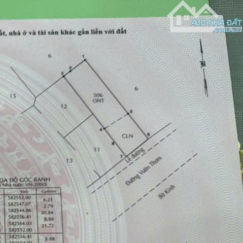 BÌNH CHÁNH, MẶT TIỀN VƯỜN THƠM, ĐẤT THỔ CƯ DT 9x32m GIÁ 7 TỶ - 3