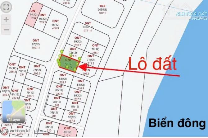 BÁN LÔ BIỆT THỰ GÓC 2 MẶT TIỀN ĐƯỜNG - CÁCH BIỂN NINH VÂN CHỈ 30M. GIÁ RẺ CHỈ 17Tr/m2. - 4