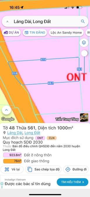 LÔ ĐẤT GẦN BIỂN LỘC AN - HỒ LỒ - đường nhựa dân cư 1000m2 100m tc ( 21x57m) - 5