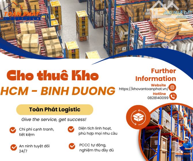 🏭 Cho thuê kho Bình Dương giá rẻ – Diện tích đa dạng, an toàn PCCC