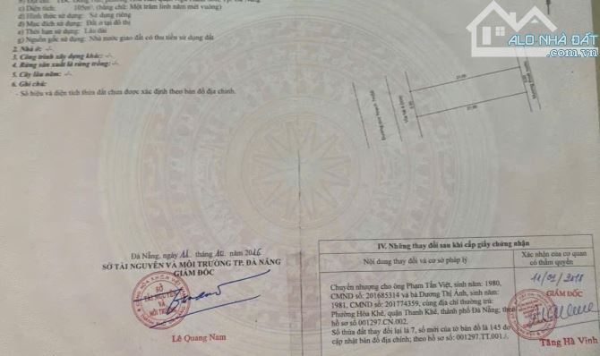 Lô đất BIỂN LÊ NHƯ HỔ - Đường 7,5m, trục thông - Gần Bãi Tắm Tân Trà - Chỉ 4,95 tỷ.