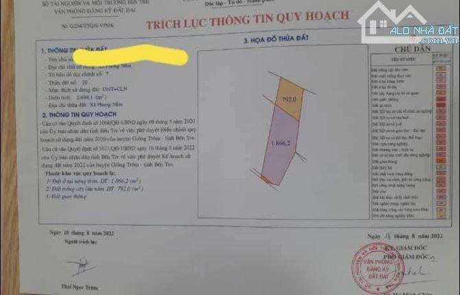 Bán 2650m2 đất mặt tiền đường nhựa 883 mới